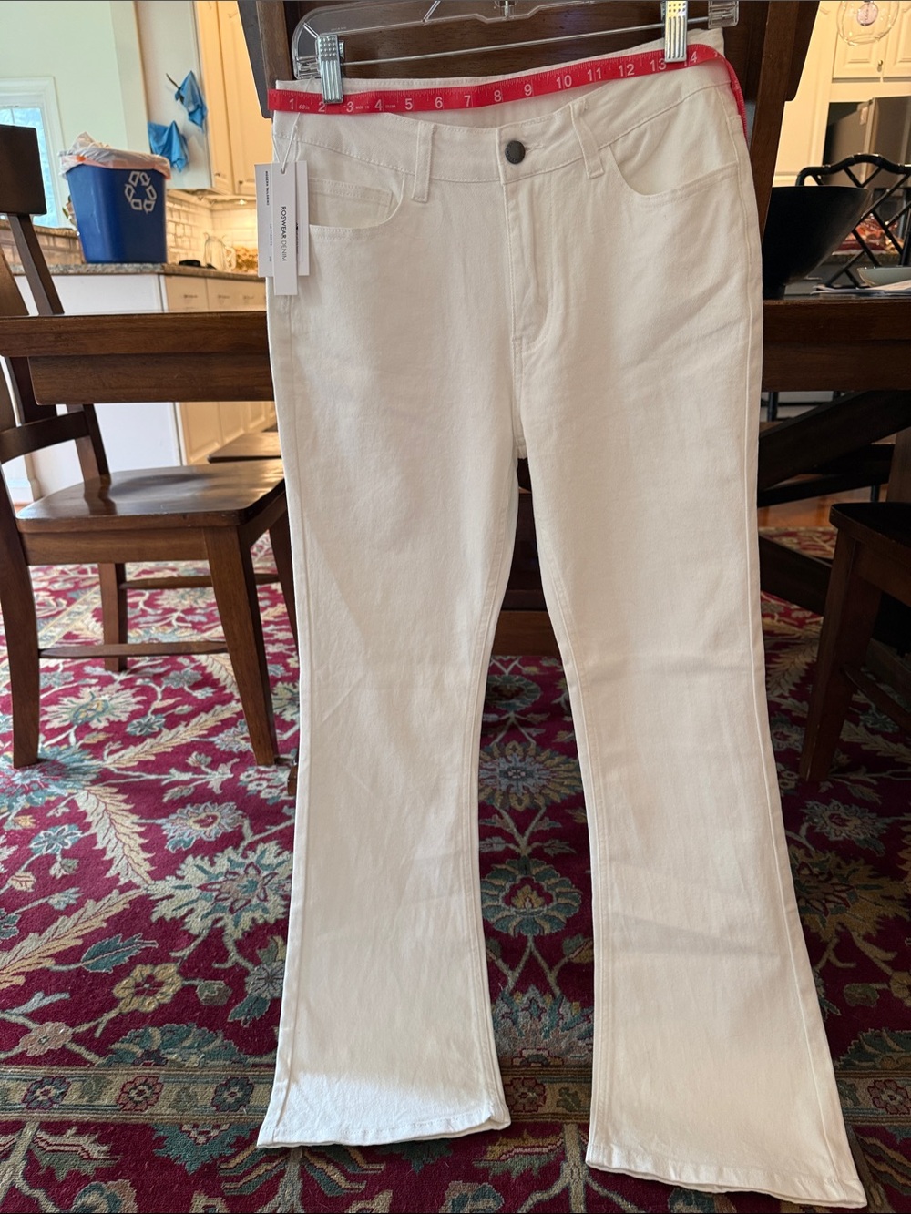 Women's White Boot Cut Pants